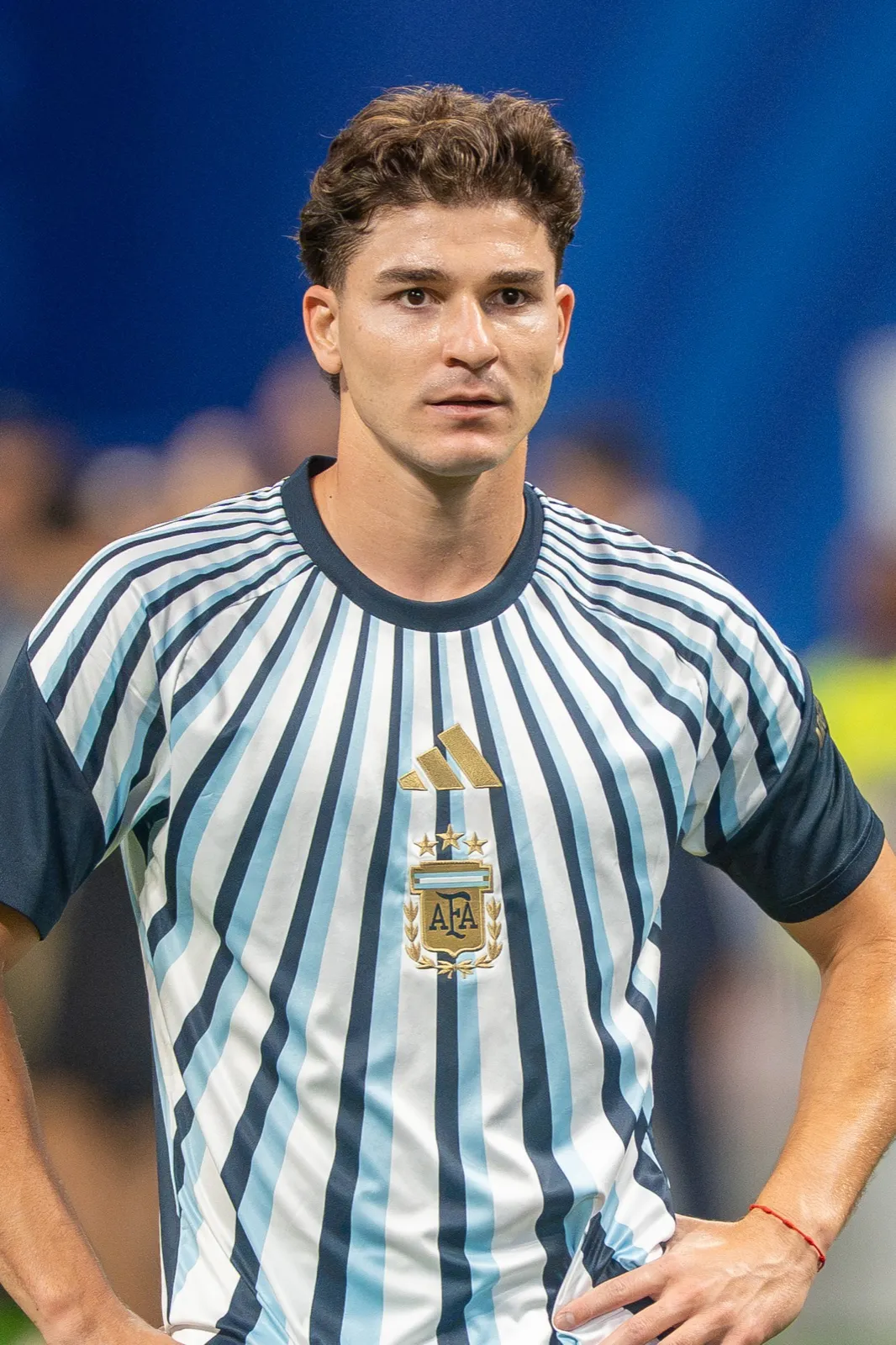 Julián Álvarez in Argentina's pre-match shirt at the 2026 World Cup